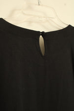 NEW J. Jill Black 3/4 Sleeve Long Dress With Bottom Ruffle | M Tall