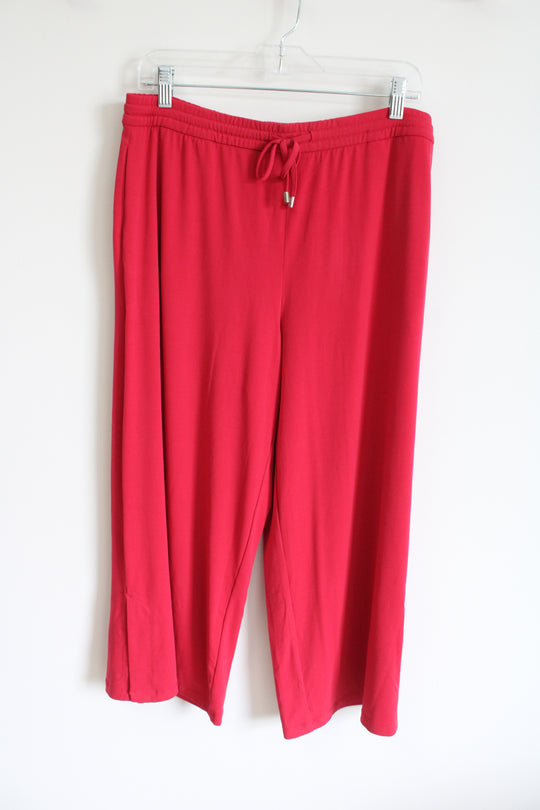 Susan Graver Magenta Cropped Pant | M