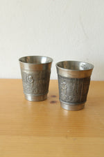 German Pewter Embossed Wine Cup