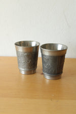 German Pewter Embossed Wine Cup