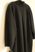 NEW Artex Fashions Black Ribbed Foldover Collar Open Lightweight Jacket | XXL