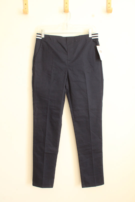 New French Toast Navy Blue Contrast Waist Pull-On Pant | 16