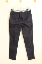 New French Toast Navy Blue Contrast Waist Pull-On Pant | 16