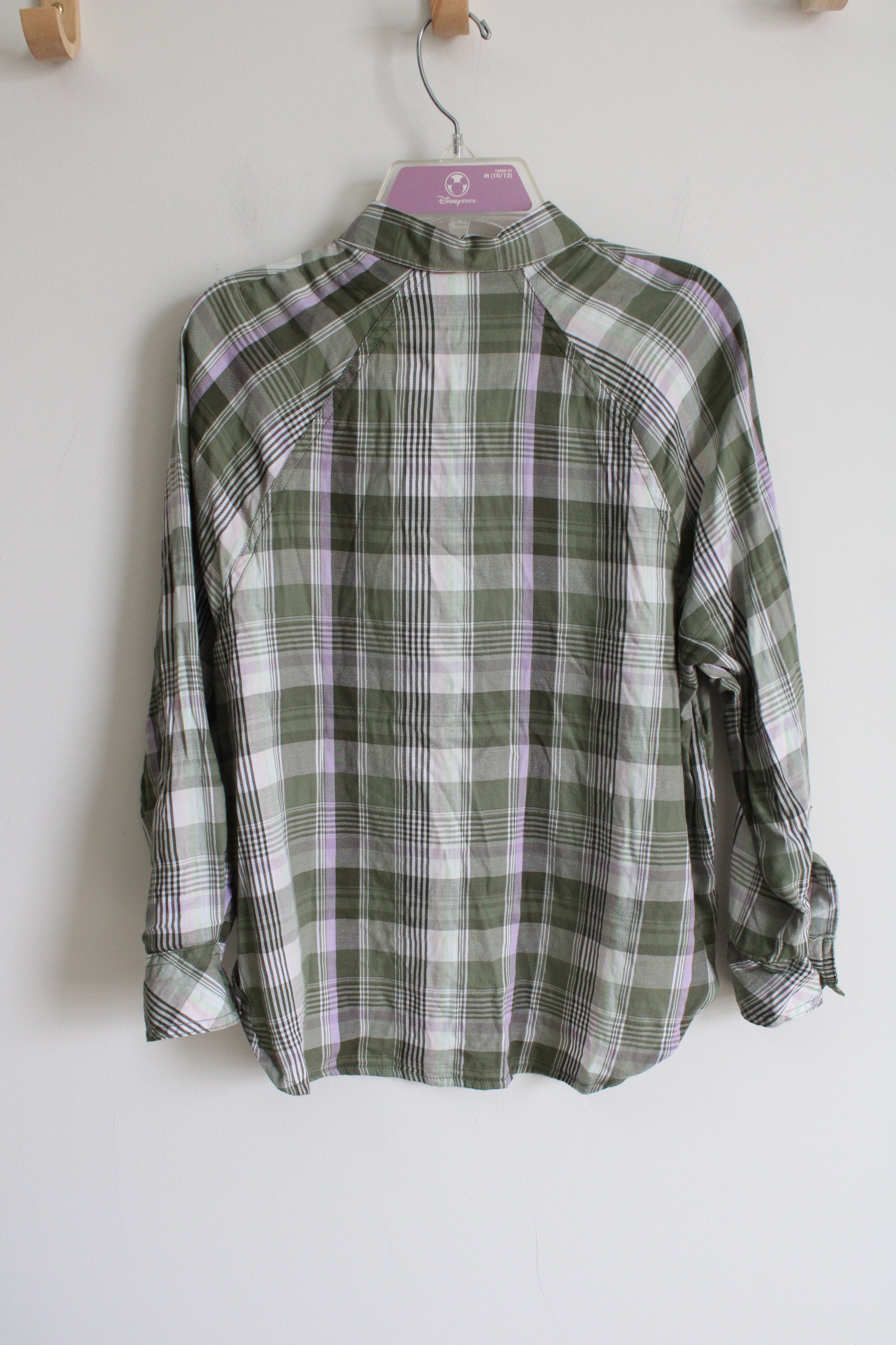 NEW Arizona Olive Green High Low Button Down Shirt | 10/12