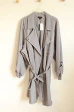 NEW Torrid Gray Lightweight Stretch Trench Jacket | 4