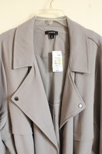 NEW Torrid Gray Lightweight Stretch Trench Jacket | 4