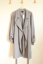 NEW Torrid Gray Lightweight Stretch Trench Jacket | 4