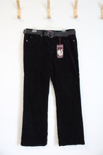 NEW Gloria Vanderbilt Mid Rise Flare Black Corduroy Pants | 14