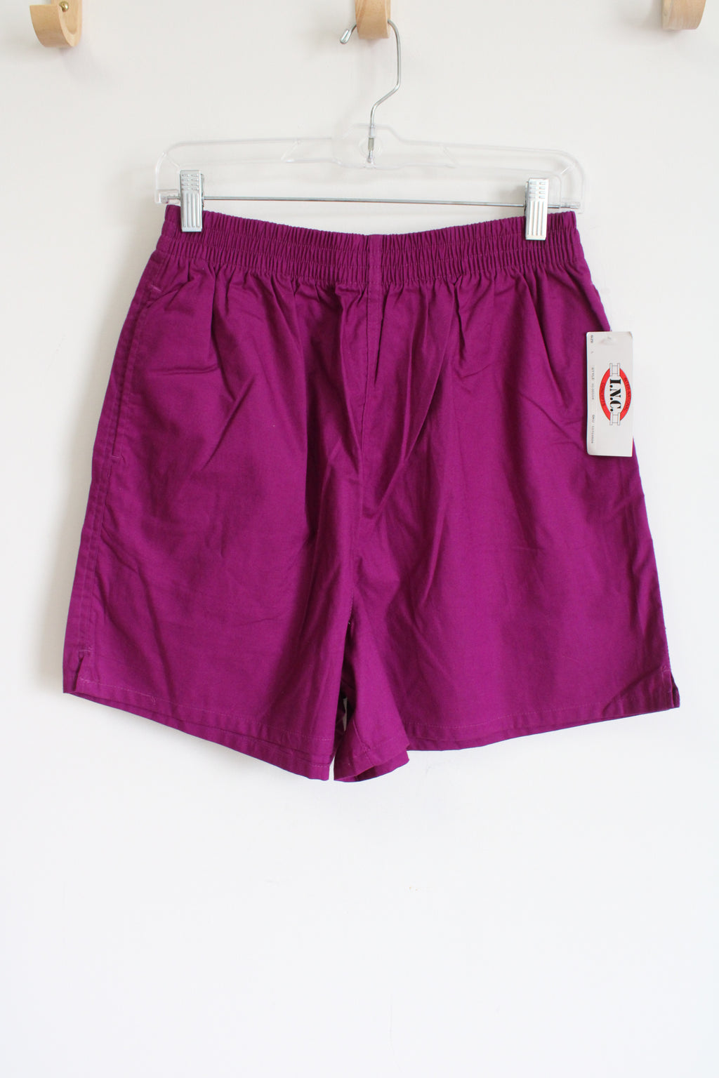 NEW International Concepts Purple Pink Cotton Shorts | L