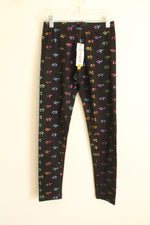 New Cat and Jack black leggings with rainbow metallic decals | 10/12 ( Large )