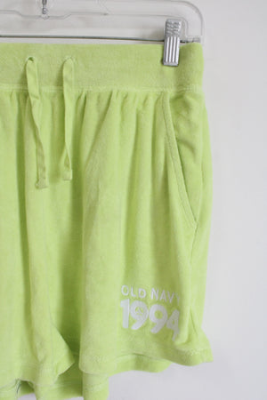 Old Navy Neon Green Terry Cloth Shorts | M