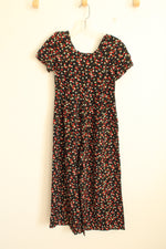The Limited Black with Red and White Flower Dress | Extra Large