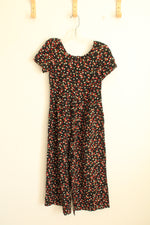 The Limited Black with Red and White Flower Dress | Extra Large