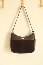 Brighton Espresso Brown Leather & Suede Shoulder Bag