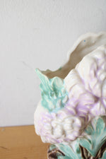 Vintage McCoy Chrysanthemum Purple Ceramic Vase