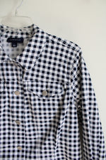 Charter Club Black & White Checkered Jacket | L