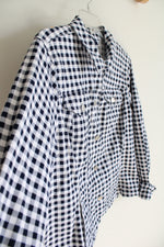 Charter Club Black & White Checkered Jacket | L