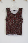 NEW Talbots Brown Leopard Print Knit Tank | M