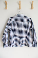 Charter Club Black & White Checkered Jacket | L