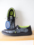 NEW Hey Dude Wally Skeleton Feet Black & White Loafers | Size 14