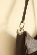 Brighton Espresso Brown Leather & Suede Shoulder Bag