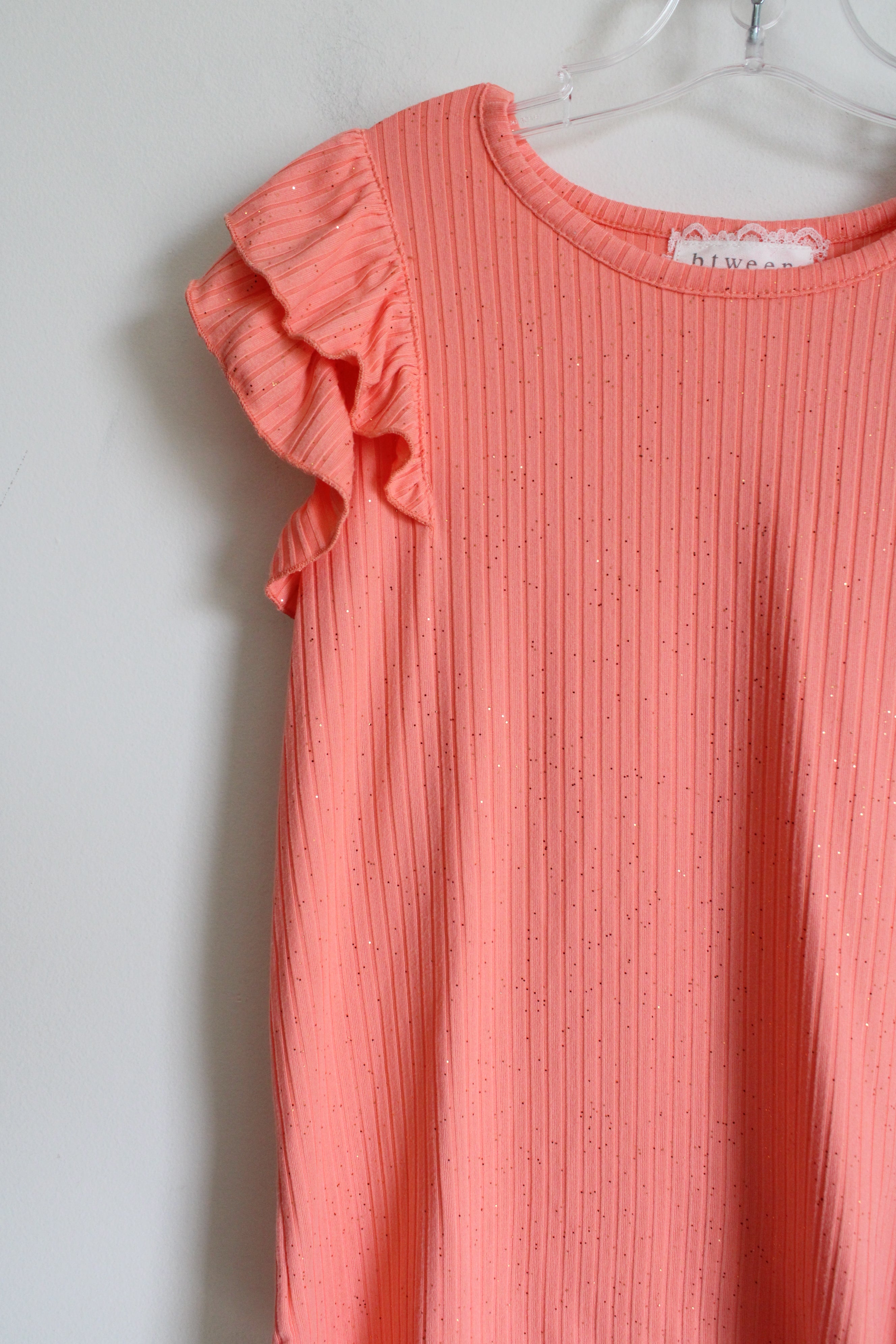 Btween Coral Sparkle Top | Youth 12