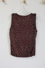 NEW Talbots Brown Leopard Print Knit Tank | M