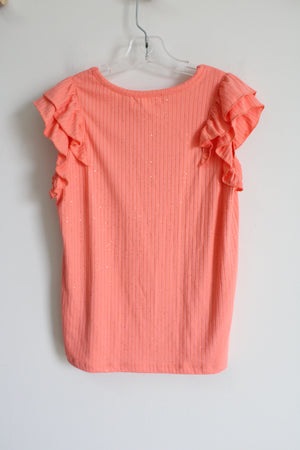 Btween Coral Sparkle Top | Youth 12