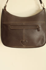 Brighton Espresso Brown Leather & Suede Shoulder Bag