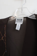 R&M Richards Brown Beaded Chiffon Set | 18