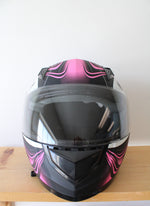 Typhoon Matte Pink & Black Full Face Motorcycle Helmet | Size XL