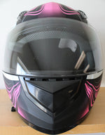 Typhoon Matte Pink & Black Full Face Motorcycle Helmet | Size XL