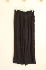 New Art Class Black Flowy Pant with Stretch Waist Band | 10/12