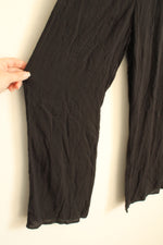 New Art Class Black Flowy Pant with Stretch Waist Band | 10/12