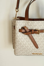 NEW Michael Kors Vanilla Emilia Satchel Bag