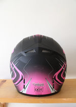 Typhoon Matte Pink & Black Full Face Motorcycle Helmet | Size XL