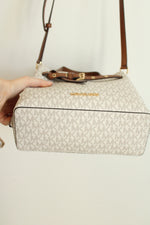 NEW Michael Kors Vanilla Emilia Satchel Bag