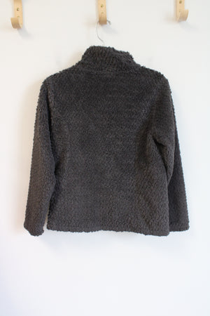 The North Face Fuzzy Gray & Pink Lined Jacket | Youth S