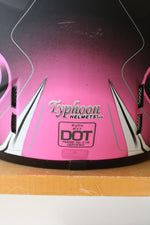 Typhoon Matte Pink & Black Full Face Motorcycle Helmet | Size XL