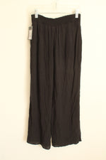 New Art Class Black Flowy Pant with Stretch Waist Band | 10/12