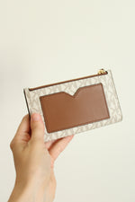 Michael Kors Coin Pouch Vanilla Monogram Print Wallet
