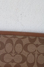Coach PVC Slim Envelope Brown Monogram Wallet