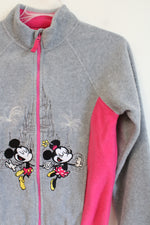Disney Parks Mickey & Minnie Gray Fleece Jacket | Youth L