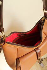 Dooney & Bourke Samba Hobo Bag Saddle Carmel Brown Pebble Leather Bag Purse