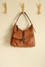 Dooney & Bourke Samba Hobo Bag Saddle Carmel Brown Pebble Leather Bag Purse