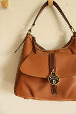Dooney & Bourke Samba Hobo Bag Saddle Carmel Brown Pebble Leather Bag Purse