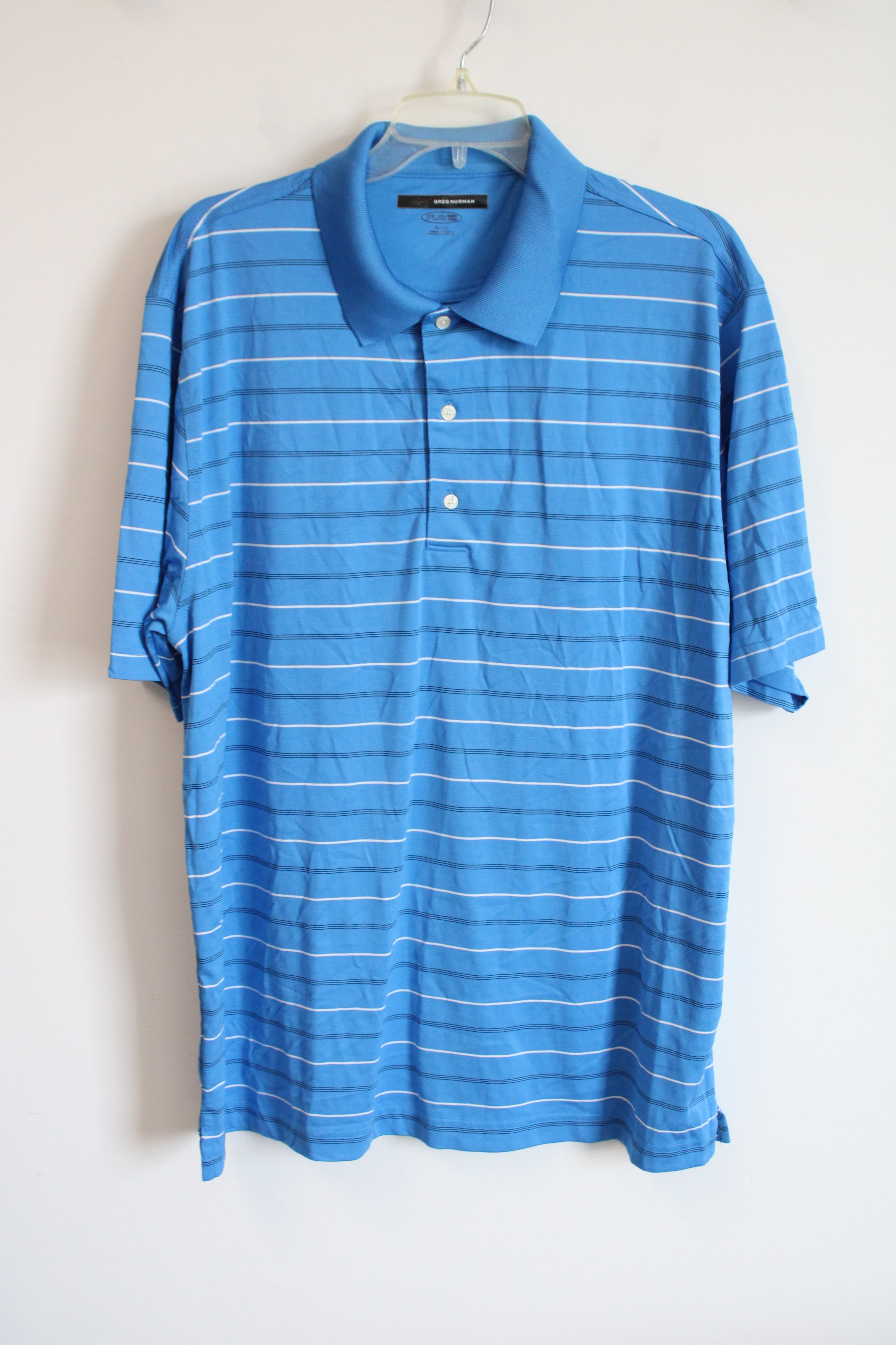 Greg Norman PlayDry Blue Polo Shirt | XL