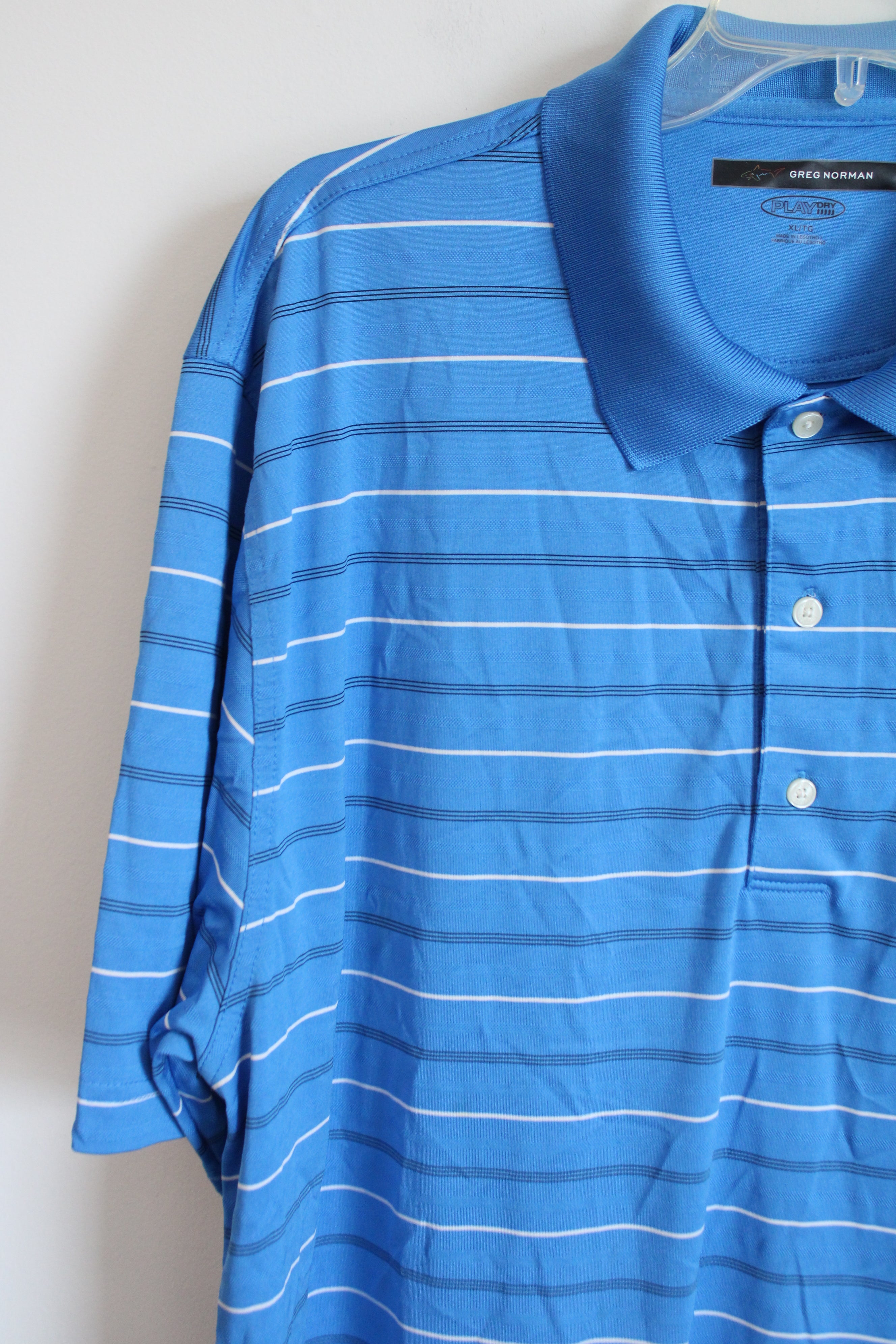 Greg Norman PlayDry Blue Polo Shirt | XL