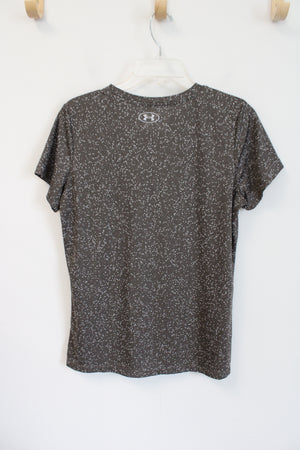 Under Armour Green Gray Speckled Athletic Top | M