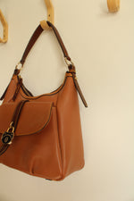 Dooney & Bourke Samba Hobo Bag Saddle Carmel Brown Pebble Leather Bag Purse